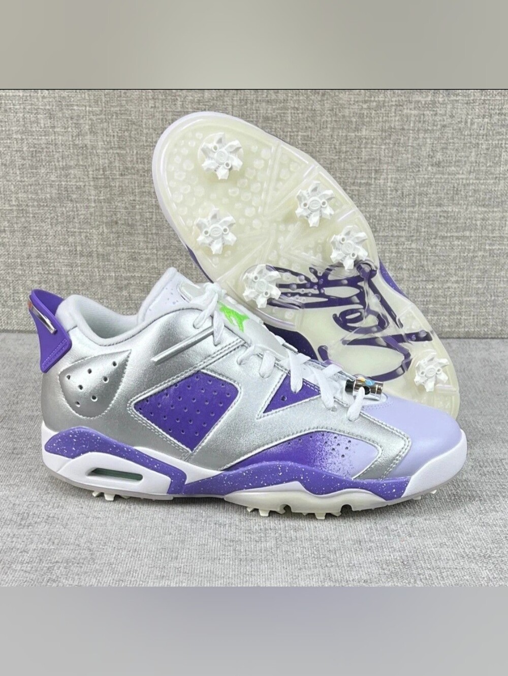 Nike Air Jordan 6 Retro NRG Low Golf US Open Silver Purple FD0205-055 Men’s 10